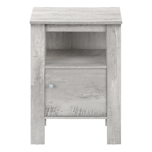 Accent Table, Side, End, Nightstand, Lamp, Storage, Living Room, Bedroom, Grey Laminate